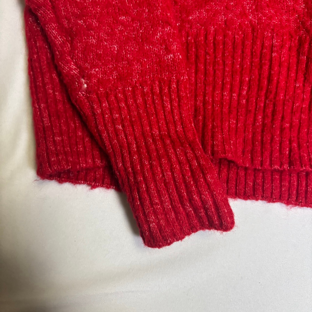 Festive Red Candy Cane Women's Sweater - Picture 3 of 12